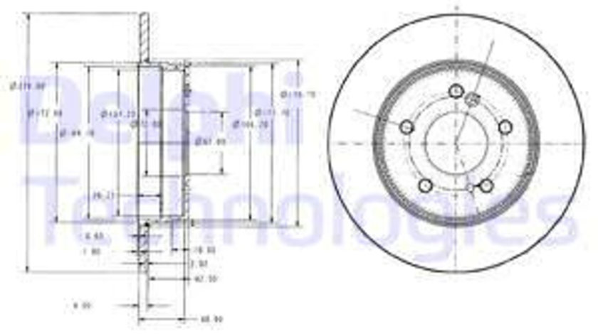 Disc frana puntea spate (BG3326C DELPHI) CHRYSLER,MERCEDES-BENZ