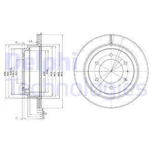 Disc frana puntea spate (BG3353 DELPHI) ISUZU,OPEL,VAUXHALL