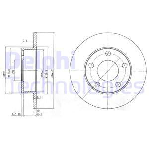 Disc frana puntea spate (BG3381 DELPHI) AUDI,VW