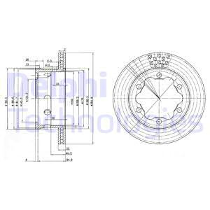 Disc frana puntea spate (BG3399 DELPHI) MERCEDES-BENZ,VW