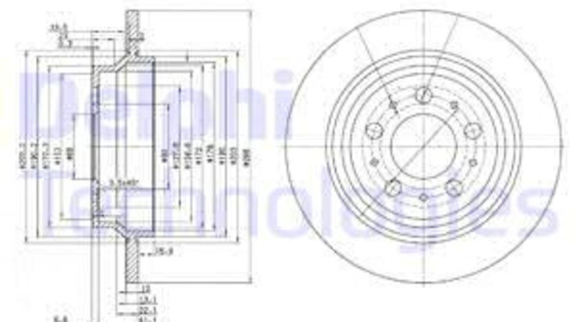 Disc frana puntea spate (BG3515 DELPHI) VOLVO