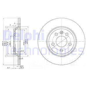 Disc frana puntea spate (BG3518 DELPHI) FORD,SEAT,VW