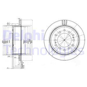 Disc frana puntea spate (BG3557 DELPHI) LEXUS,TOYOTA