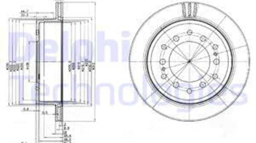 Disc frana puntea spate (BG3557 DELPHI) LEXUS,TOYOTA