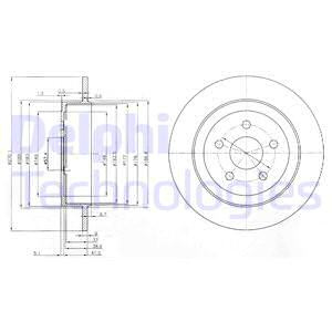 Disc frana puntea spate (BG3593 DELPHI) CHRYSLER,DODGE