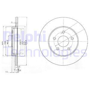Disc frana puntea spate (BG3663C DELPHI) FORD,JAGUAR