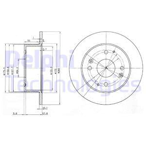 Disc frana puntea spate (BG3677 DELPHI) HONDA