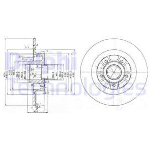 Disc frana puntea spate (BG3689 DLP) RENAULT