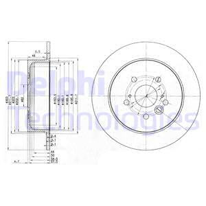 Disc frana puntea spate (BG3691 DELPHI) TOYOTA
