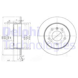 Disc frana puntea spate (BG3710 DELPHI) MERCEDES-BENZ