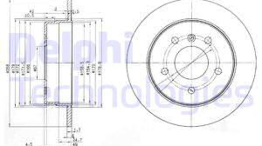 Disc frana puntea spate (BG3710 DELPHI) MERCEDES-BENZ