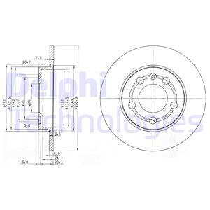 Disc frana puntea spate (BG3738 DELPHI) AUDI,SKODA,VW