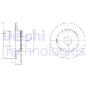 Disc frana puntea spate (BG3761 DELPHI) NISSAN