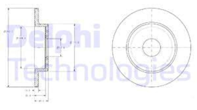 Disc frana puntea spate (BG3761 DELPHI) NISSAN