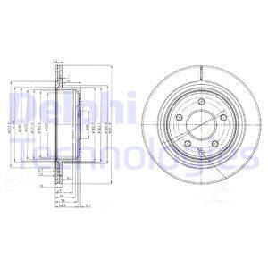 Disc frana puntea spate (BG3765C DELPHI) INFINITI,NISSAN,RENAULT