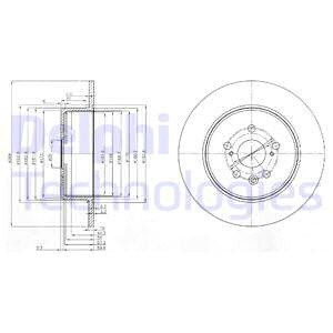 Disc frana puntea spate (BG3777 DELPHI) TOYOTA