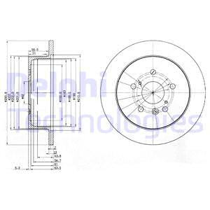 Disc frana puntea spate (BG3779 DELPHI) TOYOTA