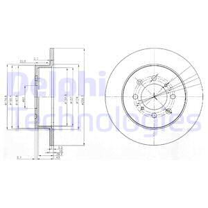 Disc frana puntea spate (BG3793 DELPHI) HONDA,MG