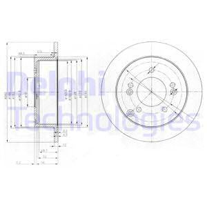 Disc frana puntea spate (BG3799 DELPHI) HYUNDAI,KIA