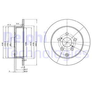 Disc frana puntea spate (BG3822 DELPHI) TOYOTA