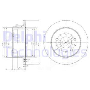 Disc frana puntea spate (BG3853 DELPHI) Citroen,FIAT,PEUGEOT