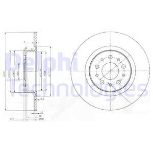Disc frana puntea spate (BG3857 DELPHI) ALFA ROMEO