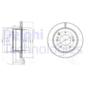 Disc frana puntea spate (BG3859 DELPHI) KIA