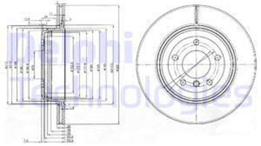 Disc frana puntea spate (BG3872 DELPHI) BMW