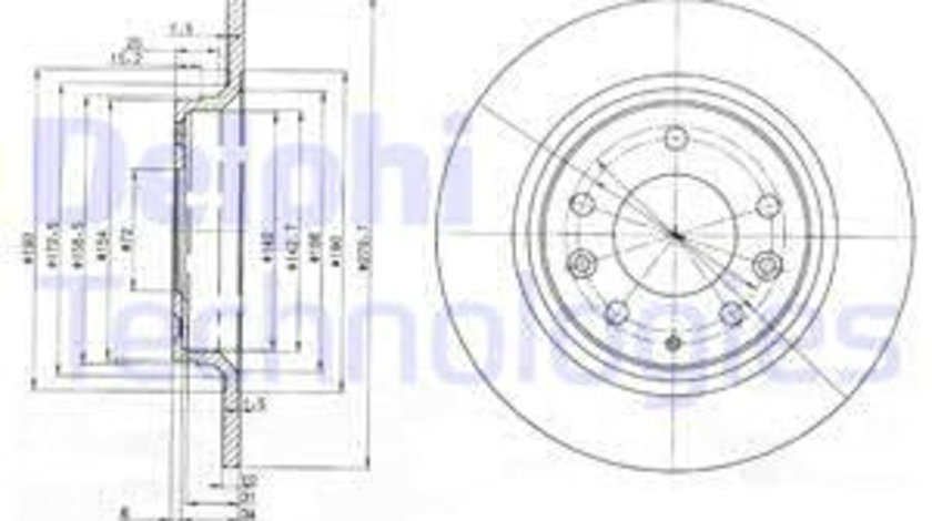 Disc frana puntea spate (BG3875C DELPHI) MAZDA