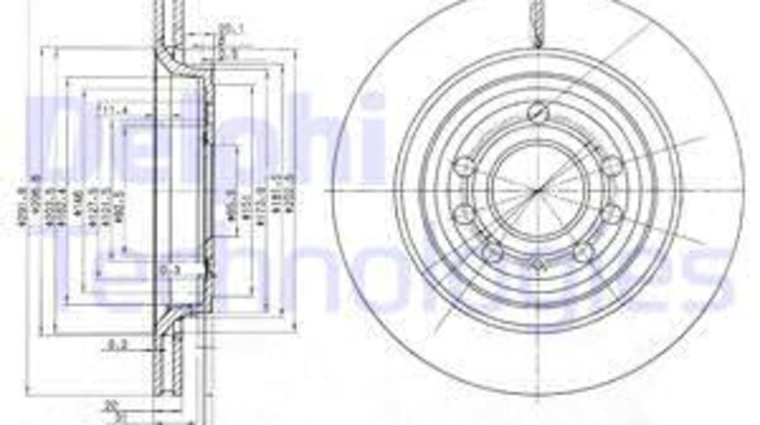 Disc frana puntea spate (BG3886C DELPHI) FIAT,OPEL,SAAB,VAUXHALL