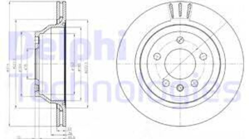 Disc frana puntea spate (BG3894 DELPHI) VW