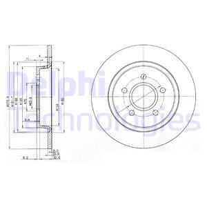 Disc frana puntea spate (BG3897C DELPHI) FORD,VOLVO