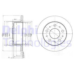 Disc frana puntea spate (BG3923 DELPHI) Citroen,FIAT,PEUGEOT