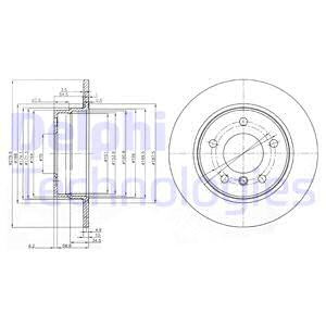 Disc frana puntea spate (BG3948C DELPHI) BMW