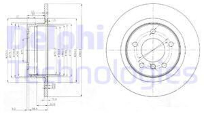 Disc frana puntea spate (BG3960 DELPHI) BMW