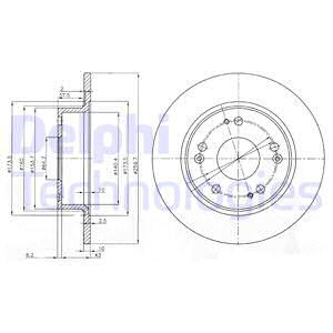 Disc frana puntea spate (BG3964 DELPHI) ACURA,HONDA