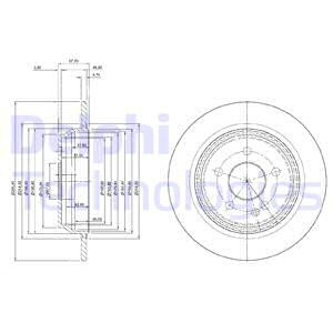 Disc frana puntea spate (BG3969 DELPHI) MERCEDES-BENZ