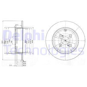 Disc frana puntea spate (BG3974 DELPHI) TOYOTA