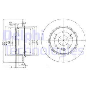 Disc frana puntea spate (BG3979 DELPHI) HONDA