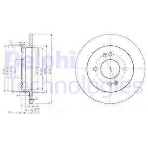 Disc frana puntea spate (BG3981C DELPHI) ACURA,HONDA,HYUNDAI,KIA