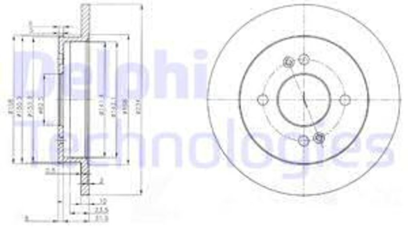 Disc frana puntea spate (BG3981C DELPHI) ACURA,HONDA,HYUNDAI,KIA