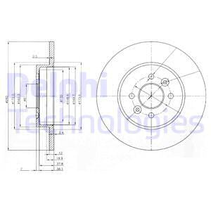 Disc frana puntea spate (BG3992 DELPHI) RENAULT