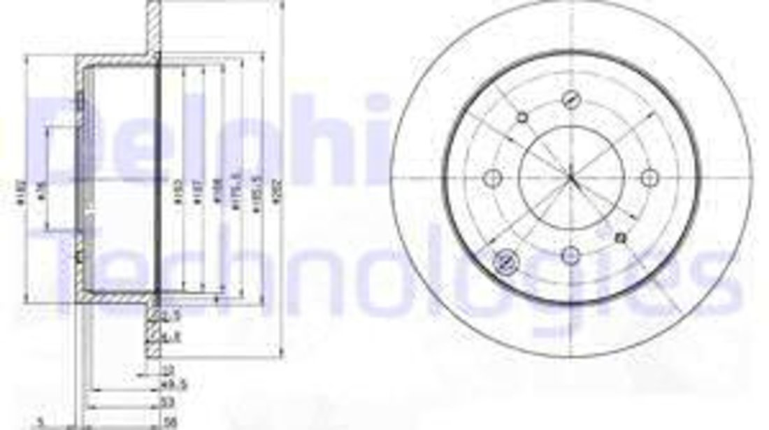 Disc frana puntea spate (BG4010 DELPHI) HYUNDAI,HYUNDAI (BEIJING),KIA,KIA (DYK)