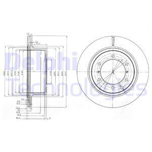 Disc frana puntea spate (BG4014 DELPHI) HYUNDAI