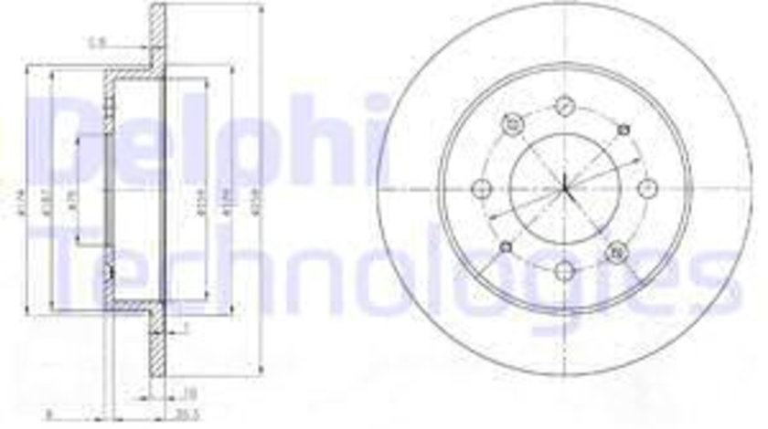 Disc frana puntea spate (BG4017 DELPHI) KIA,KIA (DYK)