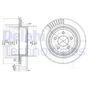 Disc frana puntea spate (BG4041 DELPHI) INFINITI,NISSAN
