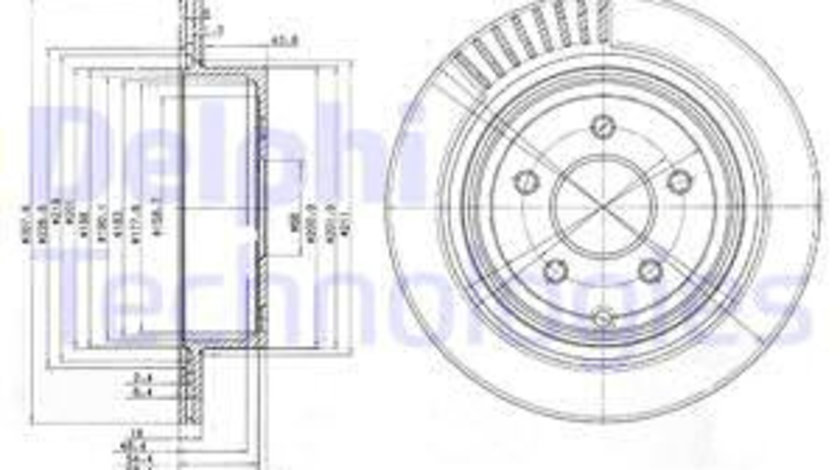 Disc frana puntea spate (BG4041 DELPHI) INFINITI,NISSAN