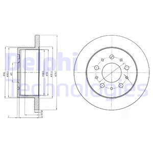 Disc frana puntea spate (BG4061 DELPHI) Citroen,FIAT,OPEL,PEUGEOT,VAUXHALL