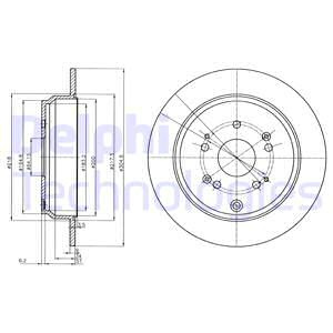 Disc frana puntea spate (BG4064C DELPHI) HONDA