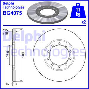 Disc frana puntea spate (BG4075 DELPHI) FORD
